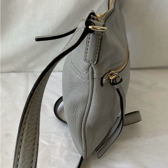 EUC Kate Spade Pebble Grey Crossbody Leather Purse - Picture 4 of 6